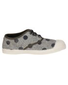 Tennis basses Flaneldots lacets velours gris/anthracite