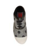 Tennis basses Flaneldots lacets velours gris/anthracite