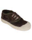 Tennis basses en Velours Vintage lacets taupe