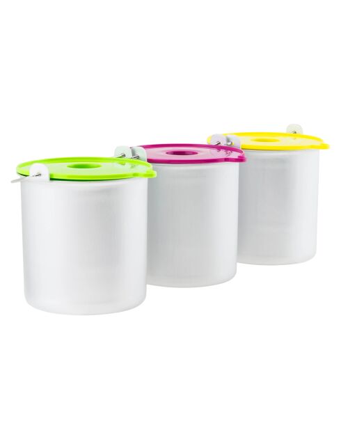 3 mehrfarbige HF180-Turbinenschalen