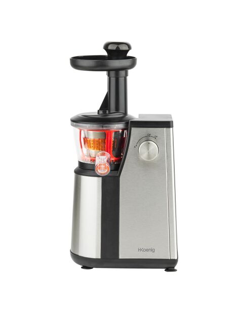 Geräuschloser Saftpresse GSX12 Edelstahl/schwarz/transparent - 400W