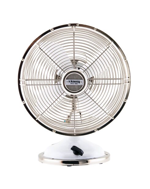 JOE50 Design stille ventilator van wit/metaal - D.25 cm