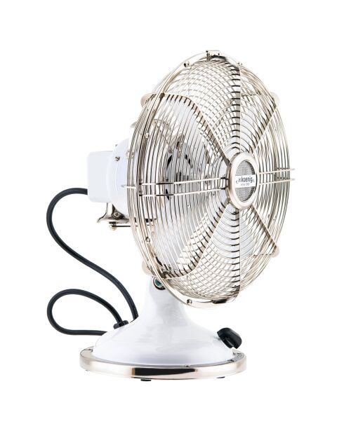 JOE50 Design stille ventilator van wit/metaal - D.25 cm