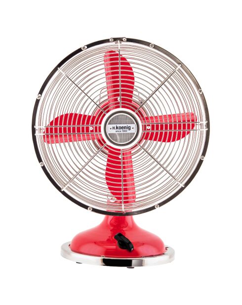 Ventilateur silencieux JOE50 Design rouge/métal - D.25 cm