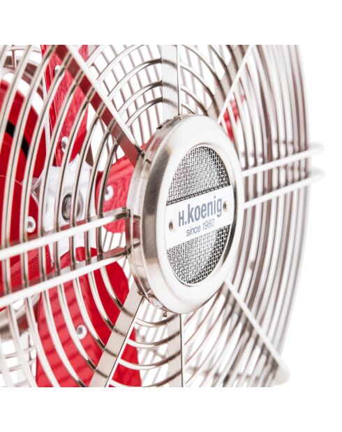 Ventilateur silencieux JOE50 Design rouge/métal - D.25 cm