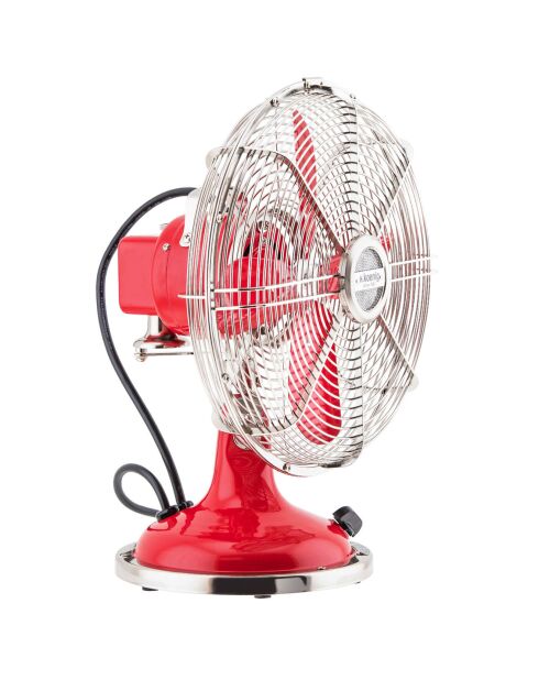 Ventilateur silencieux JOE50 Design rouge/métal - D.25 cm