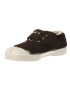 Tennis basses Fourrées lacets marron