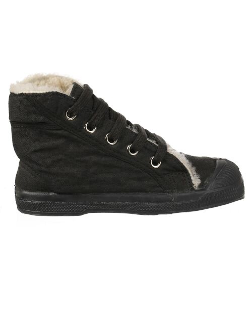 Tennis montantes Mid Fourrées lacets gris foncé