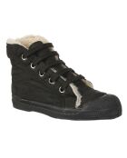Tennis montantes Mid Fourrées lacets gris foncé