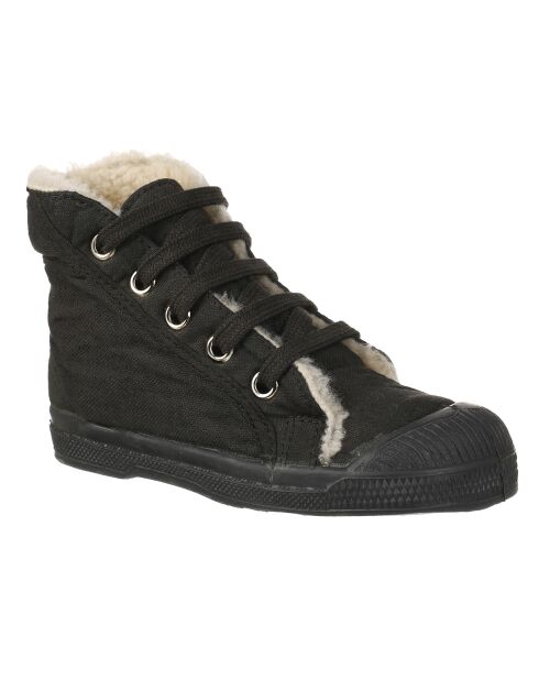 Tennis montantes Mid Fourrées lacets gris foncé