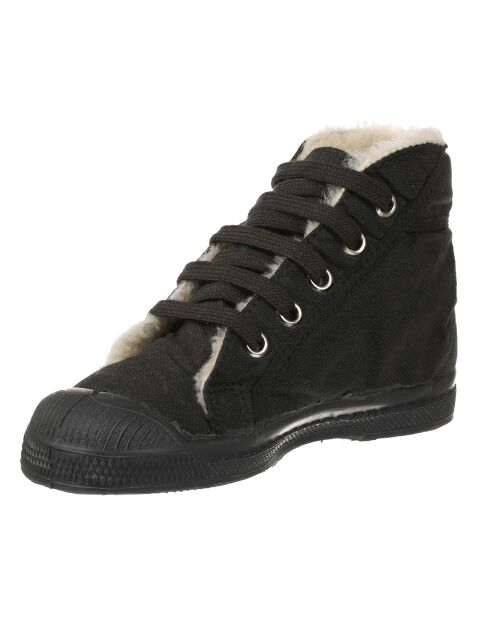 Tennis montantes Mid Fourrées lacets gris foncé