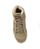 Tennis montantes Mid Fourrées lacets beiges