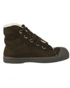 Tennis montantes Mid Fourrées lacets kaki