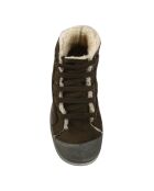 Tennis montantes Mid Fourrées lacets kaki