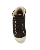 Tennis montantes Mid Fourrées lacets marron