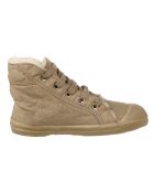 Tennis montantes Mid Fourrées lacets beiges