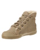 Tennis montantes Mid Fourrées lacets beiges