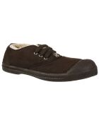 Tennis basses Fourrées lacets marron