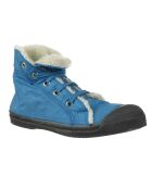 Tennis montantes Mid Fourrées lacets turquoise