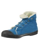 Tennis montantes Mid Fourrées lacets turquoise