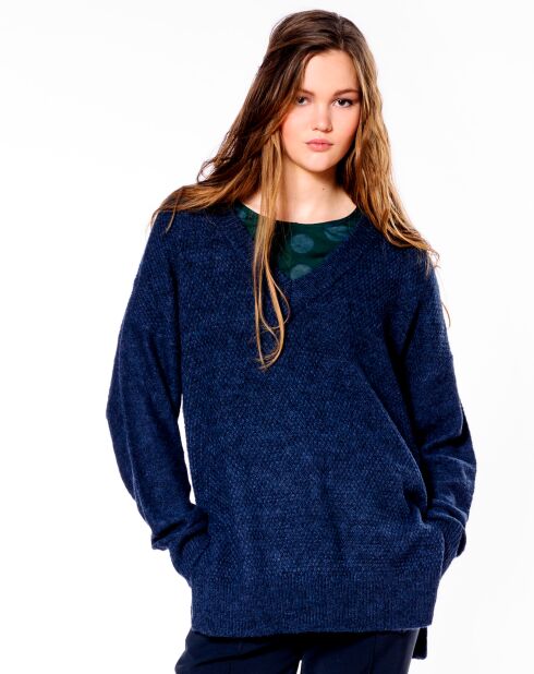 Pull en Laine mélangée Gorgier marine