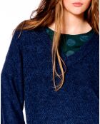 Pull en Laine mélangée Gorgier marine