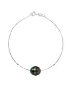 Bracelet Heloise Argent Perle de Tahiti noire