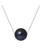 Collier Lena Argent Perle d'Eau Douce noire