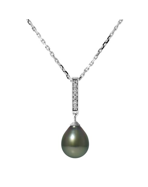 Collier Joaillerie Argent Perle de Tahiti noire