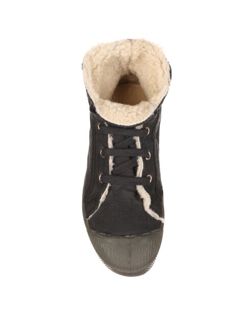 Tennis montantes Mid Fourrées lacets grises