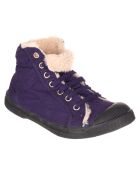 Tennis montantes Mid Fourrées lacets violet foncé/marine