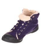 Tennis montantes Mid Fourrées lacets violet foncé/marine