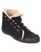 Tennis montantes Mid Fourrées lacets marine