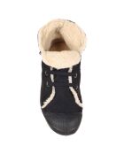 Tennis montantes Mid Fourrées lacets marine