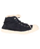 Tennis montantes Mid Fourrées lacets marine
