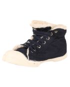 Tennis montantes Mid Fourrées lacets marine