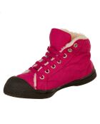 Tennis montantes Mid Fourrées lacets rose/marron