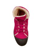Tennis montantes Mid Fourrées lacets rose/marron