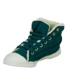 Tennis montantes Mid Fourrées lacets emeraude