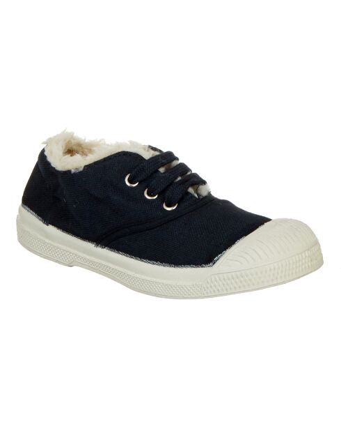 Tennis basses Lacet Fourrées navy