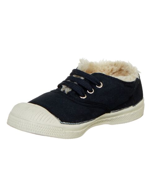Tennis basses Lacet Fourrées navy