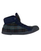 Tennis montantes Mid Tartan lacets bleues