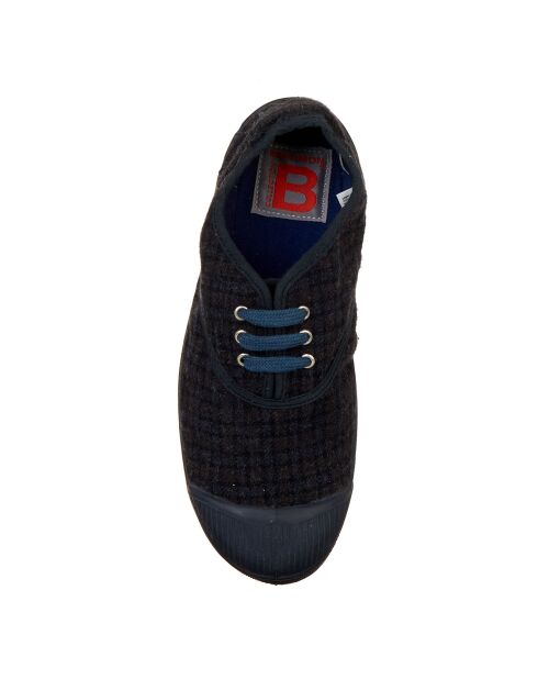 Tennis basses Katherine lacets marine/bleu