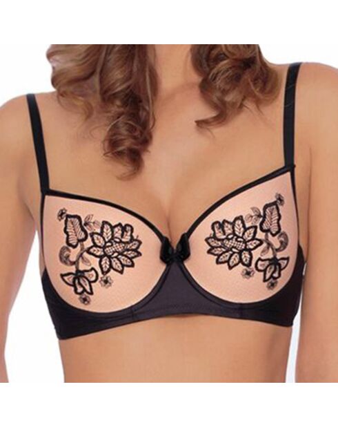 Soutien-gorge Push up Mehendi noir/beige