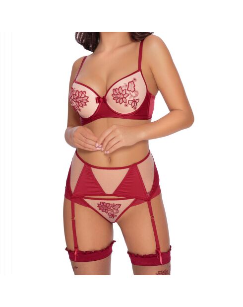 Soutien-gorge Mehendi bordeaux/beige