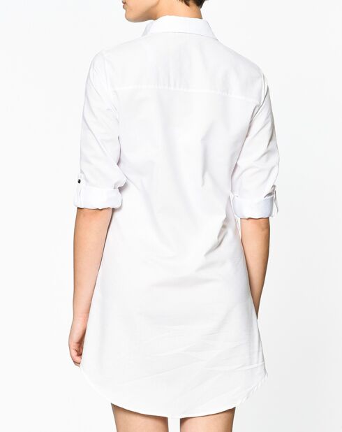 Chemise imprimée points blanche