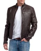 Blouson en Cuir Manuel marron