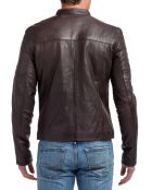 Blouson en Cuir Manuel marron