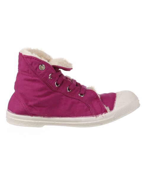 Tennis montantes Mid Fourrées lacets violine
