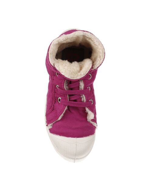 Tennis montantes Mid Fourrées lacets violine